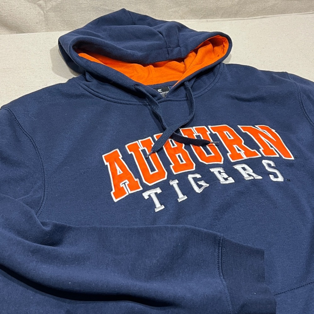 Colosseum Auburn Tigers‎ Navy Orange Hoodie Sweatshirt Mens XL NCAA College